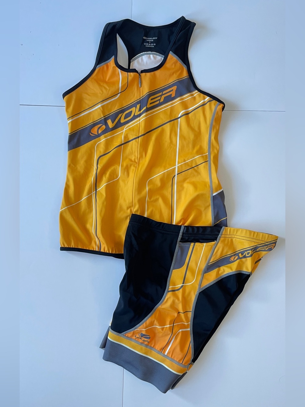 Voler Women's Large Cycling Set Triton Zip Tank Jersey Road Bike Pockets  L USA